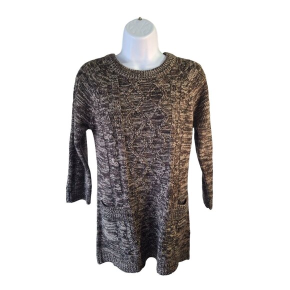 Jason Maxwell Sweater Marled Knit Small Brown Pullover Cozy Chic Layering Fall - Picture 2 of 9